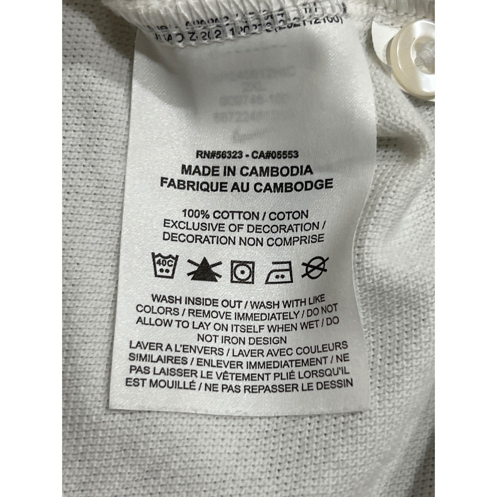 Nike Sportswear Mens XXL White Pique Polo Shirt Embroidered Logo Short Sleeve - Picture 10 of 14
